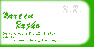 martin rajko business card